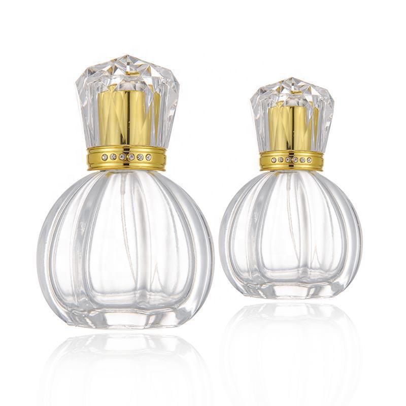 Perfume spray bottle 50ml clear crystal glass perfume bottle