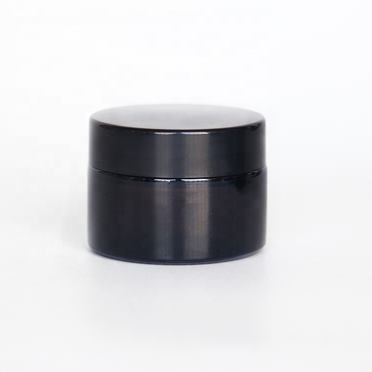 Personal Care 30g 50g 100g Cosmetic Container Amber Plastic Skincare Cream Jar With Black Cap