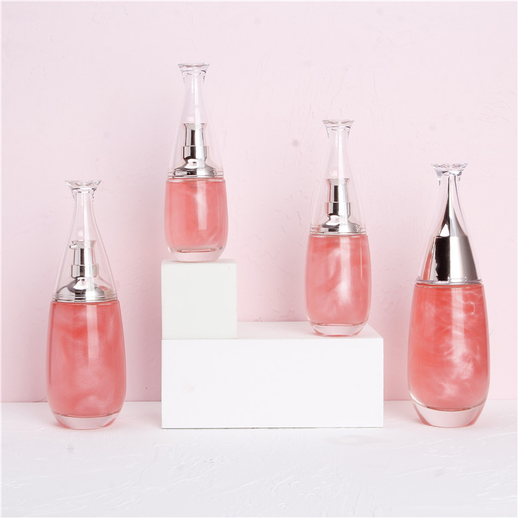 Personal Care Cosmetic Set Glass Bottle Cream Jar Lotion Press Cosmetic Bottles Eye Gel Jar