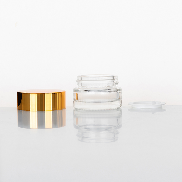 Personal Care Industrial 15g 20g 30g 50g Matte Black Facial Use glass Cosmetic Cream Jar With Black Lid