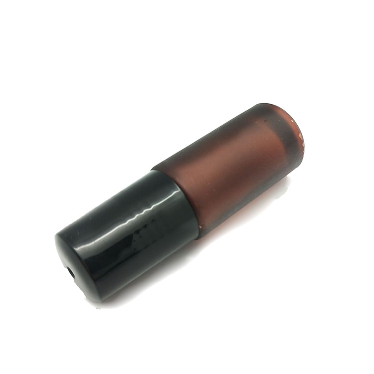 Personal Care Screw Cap Frosted Matte Amber Bottle 5ml Essential Oil Roll on Glass Bottle