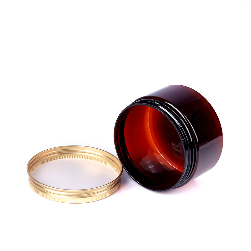 Personal Labels 12oz 300g Sugar Scrub Plastic Amber Empty Cosmetic jar and packaging For Sale