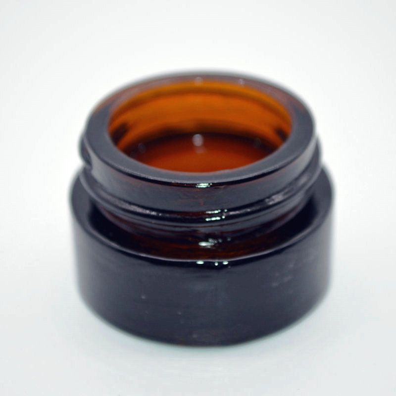 Personal care brown amber round 5g glass cosmetic jar container