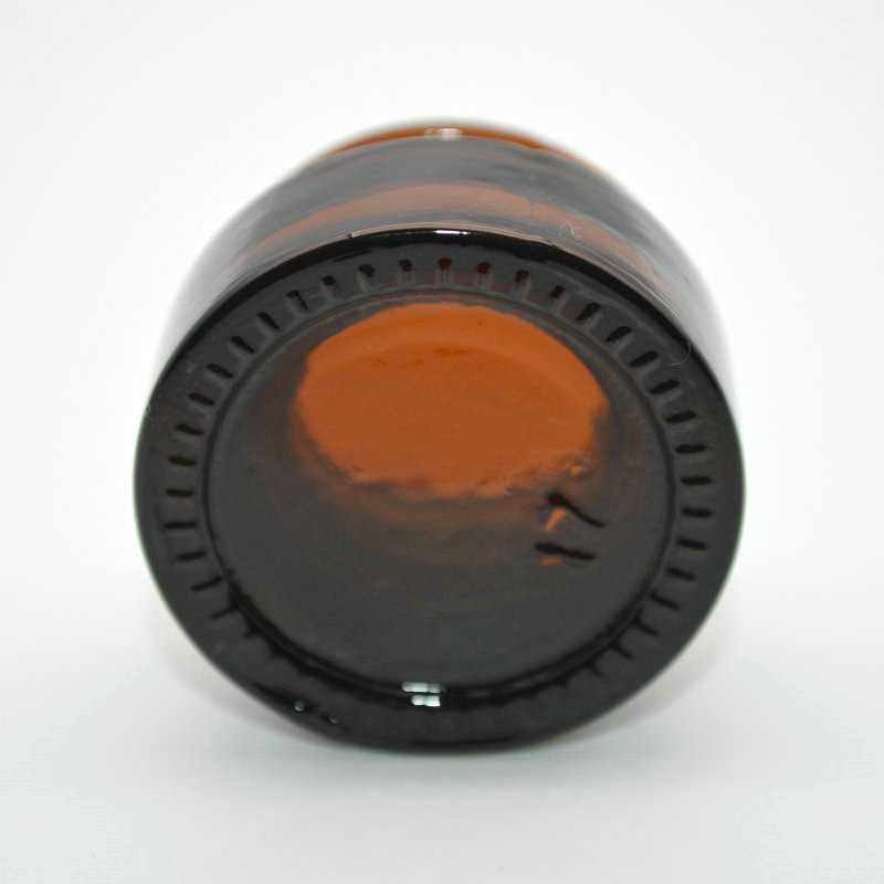 Personal care brown amber round 5g glass cosmetic jar container