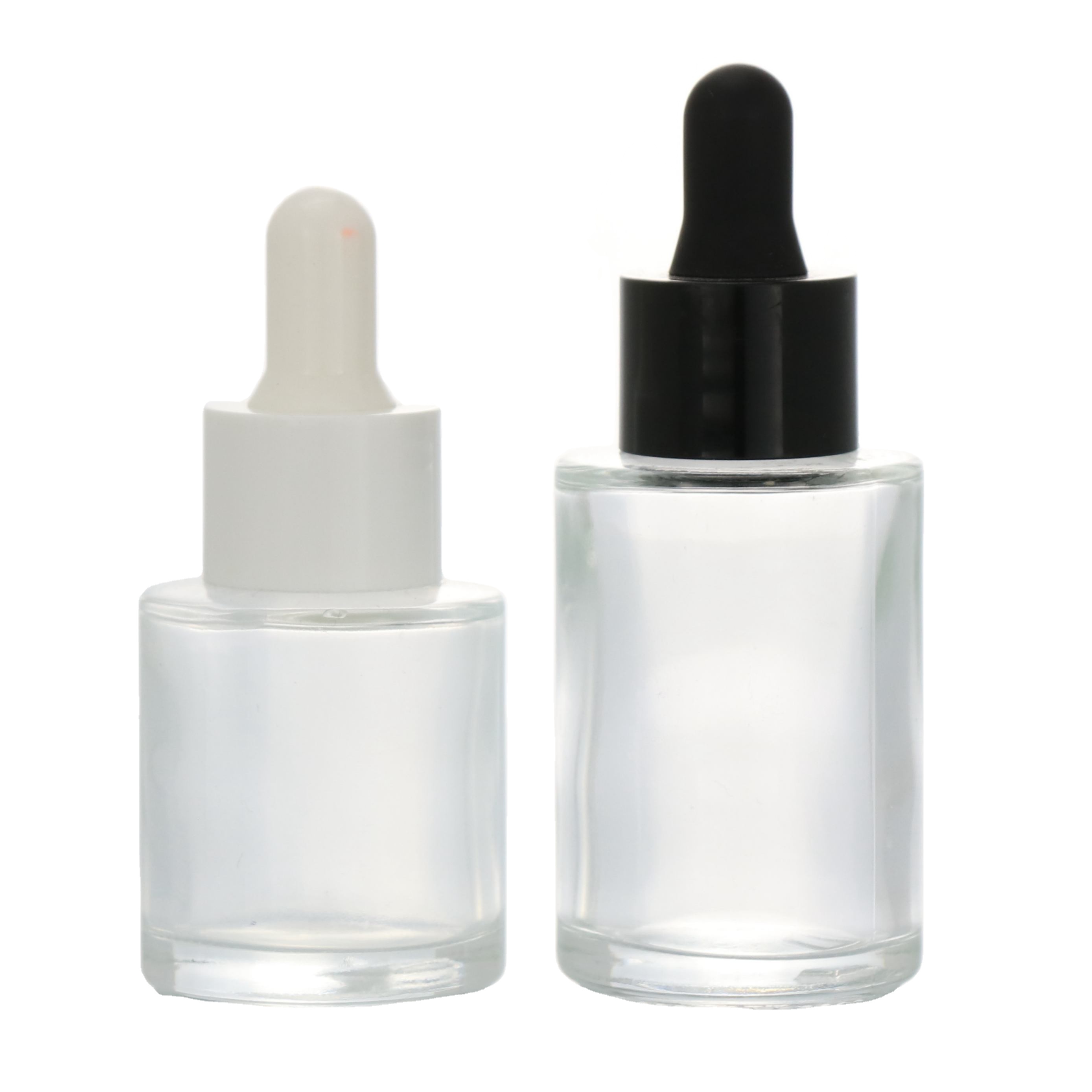 Personal care essential oil e liquid serum clear frosted 15ml 30ml 1/2 1 oz clear frosted glass dropper bottle