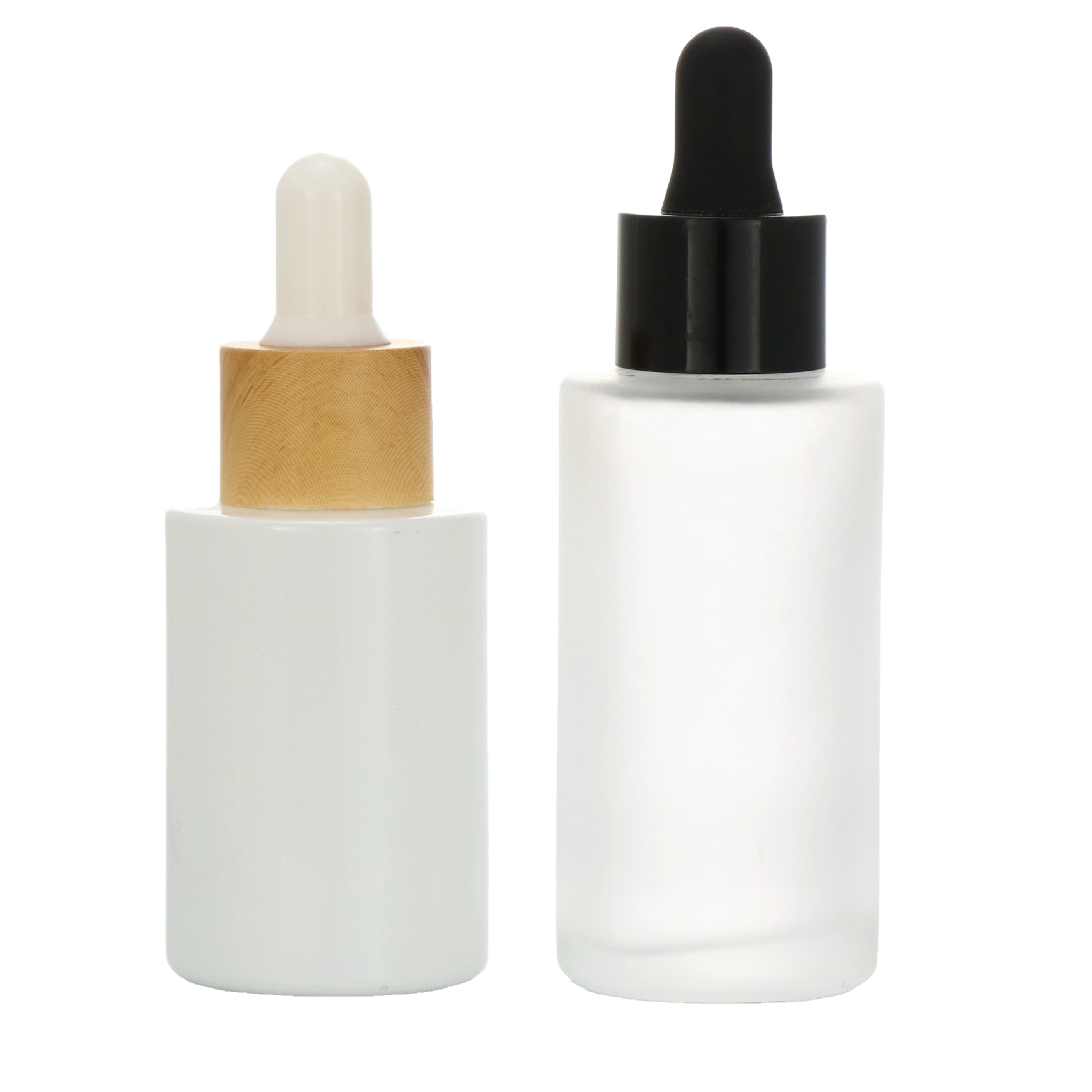 Personal care essential oil e liquid serum clear frosted 15ml 30ml 1/2 1 oz clear frosted glass dropper bottle