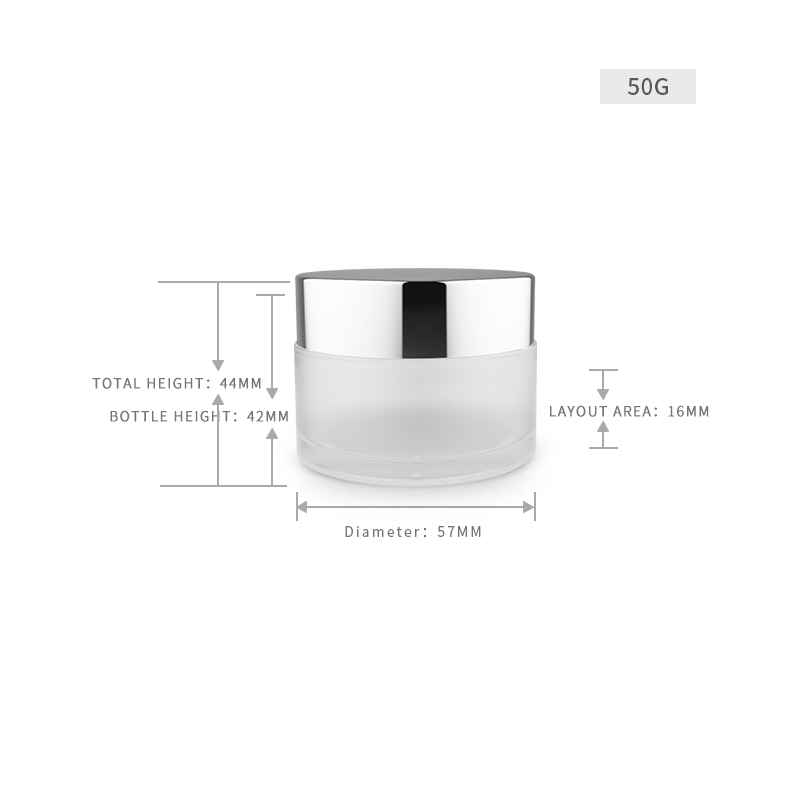 Personal care glass bottle jar hair wax 20g 30g 50g eye cosmetic cream jar frosted glass Jars