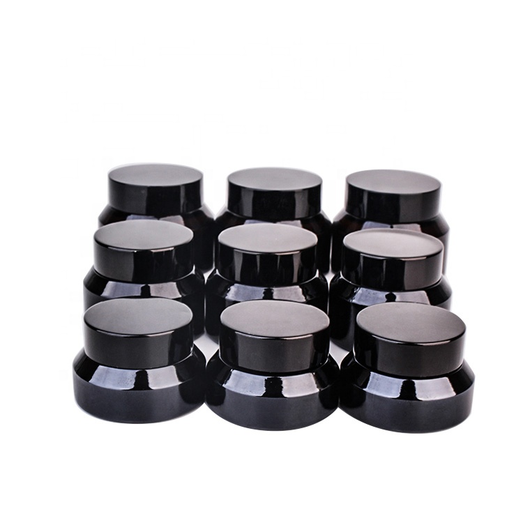 Personal care hot selling 20ml 30ml 50ml Amber glass face cream jar with plastic cap