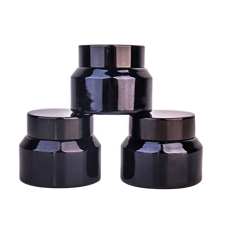 Personal care hot selling 20ml 30ml 50ml Amber glass face cream jar with plastic cap