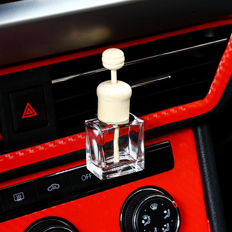 Personal care industrial use rectangle glass perfume bottle vent clip small car diffuser empty vial outlet clip