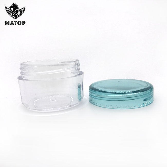 Personal care packaging clear frosted cream plastic cosmetic jar