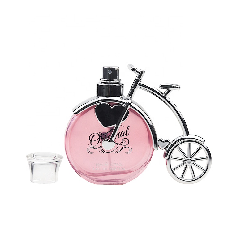 Personalized Custom Elegant Bicycle Shape Glass Luxury Perfume Bottle Empty 50ml