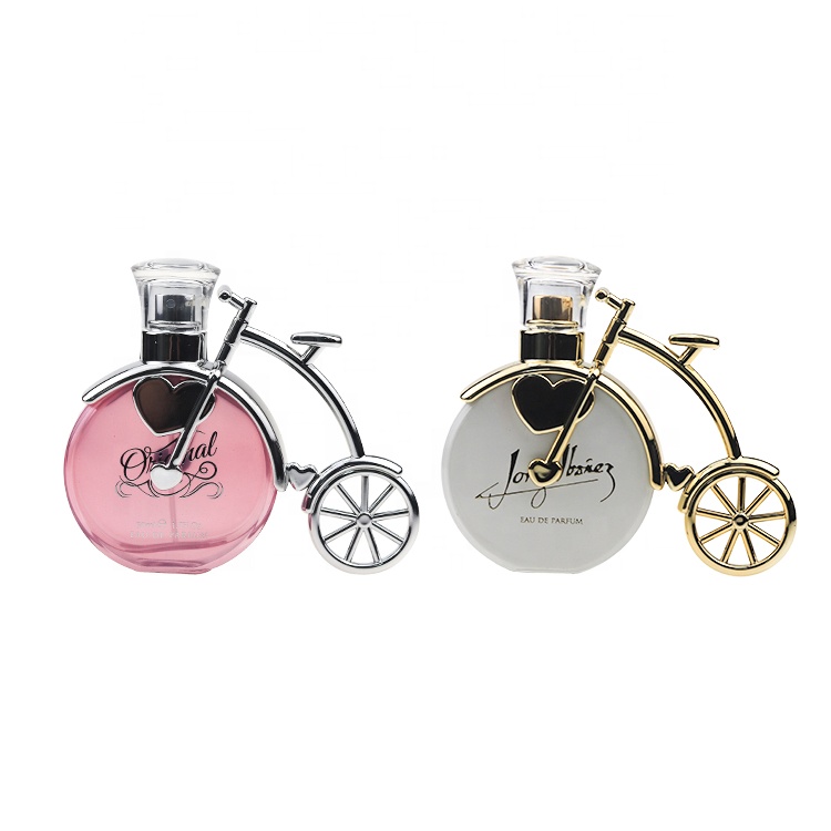 Personalized Custom Elegant Bicycle Shape Glass Luxury Perfume Bottle Empty 50ml