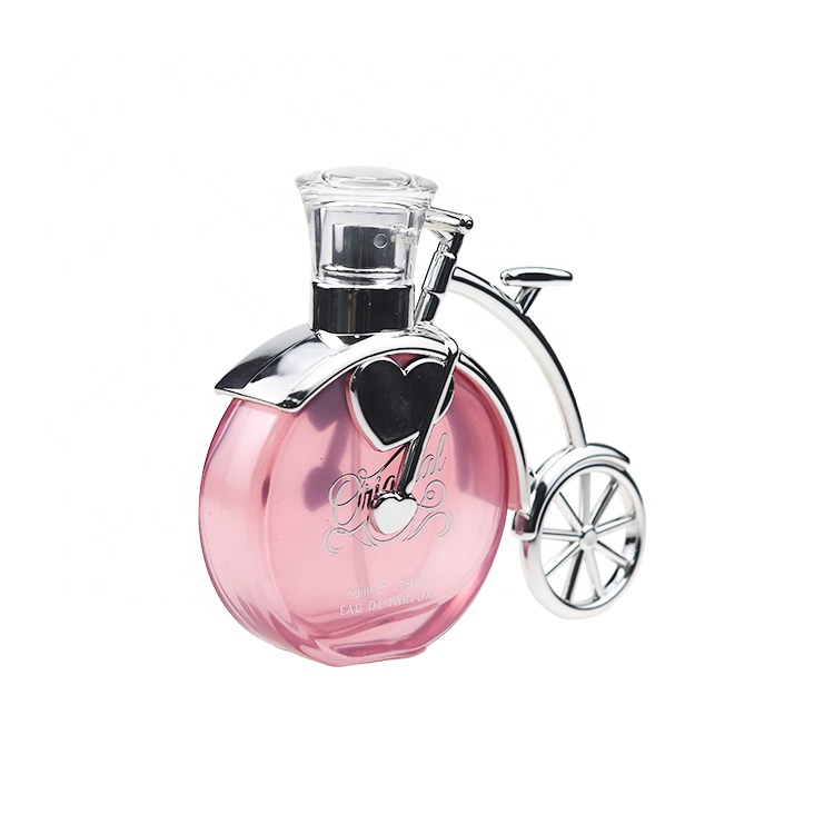 Personalized Custom Elegant Bicycle Shape Glass Luxury Perfume Bottle Empty 50ml