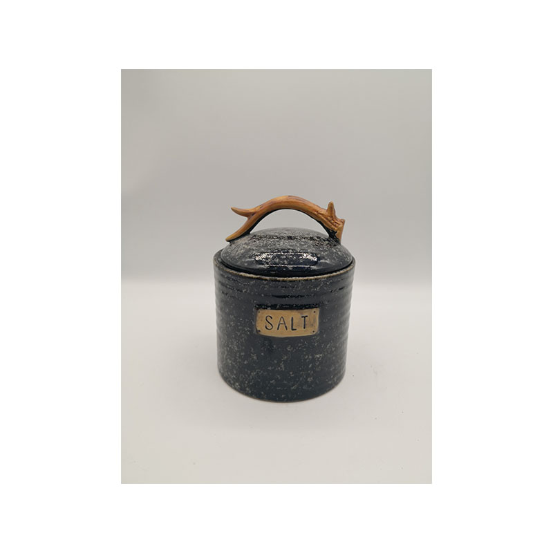 Personalized European Antler Christmas Decoration Ceramic Food Storage Jar With Lid