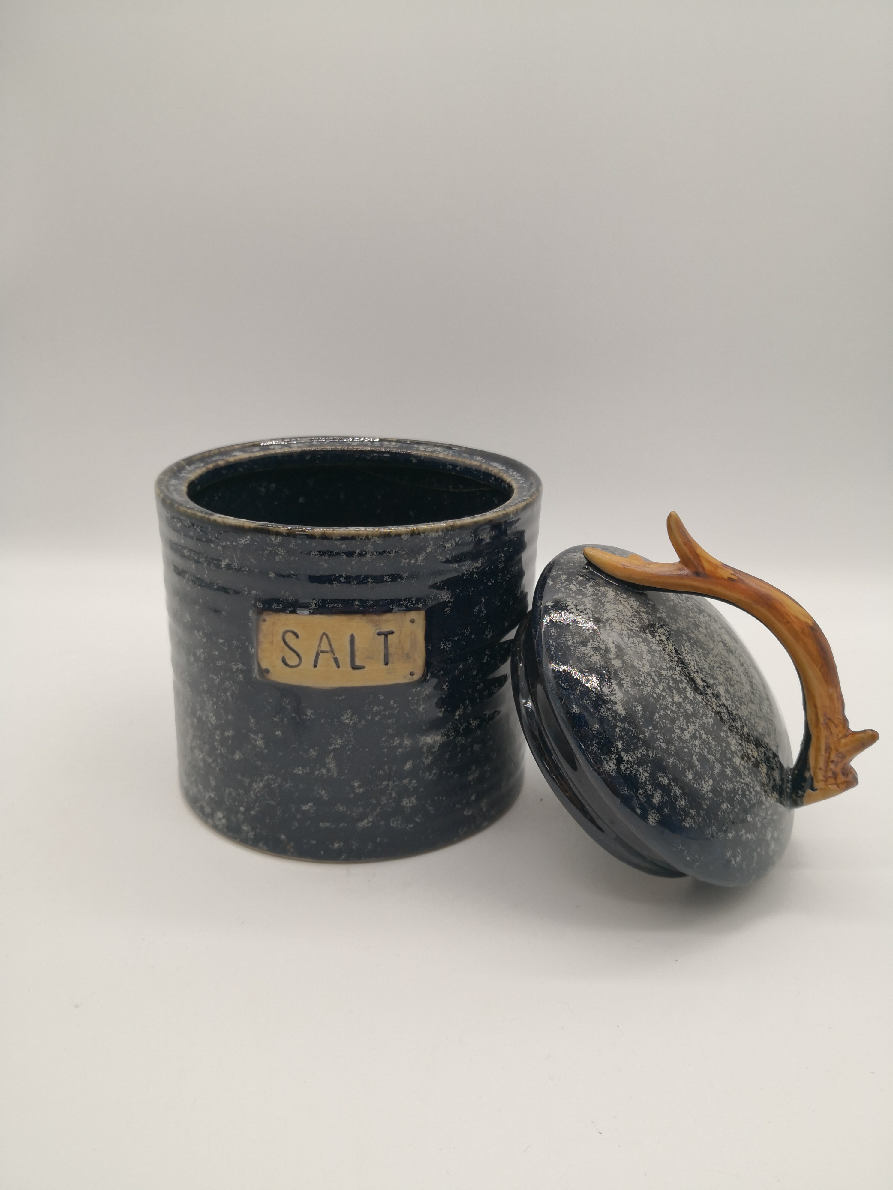 Personalized European Antler Christmas Decoration Ceramic Food Storage Jar With Lid