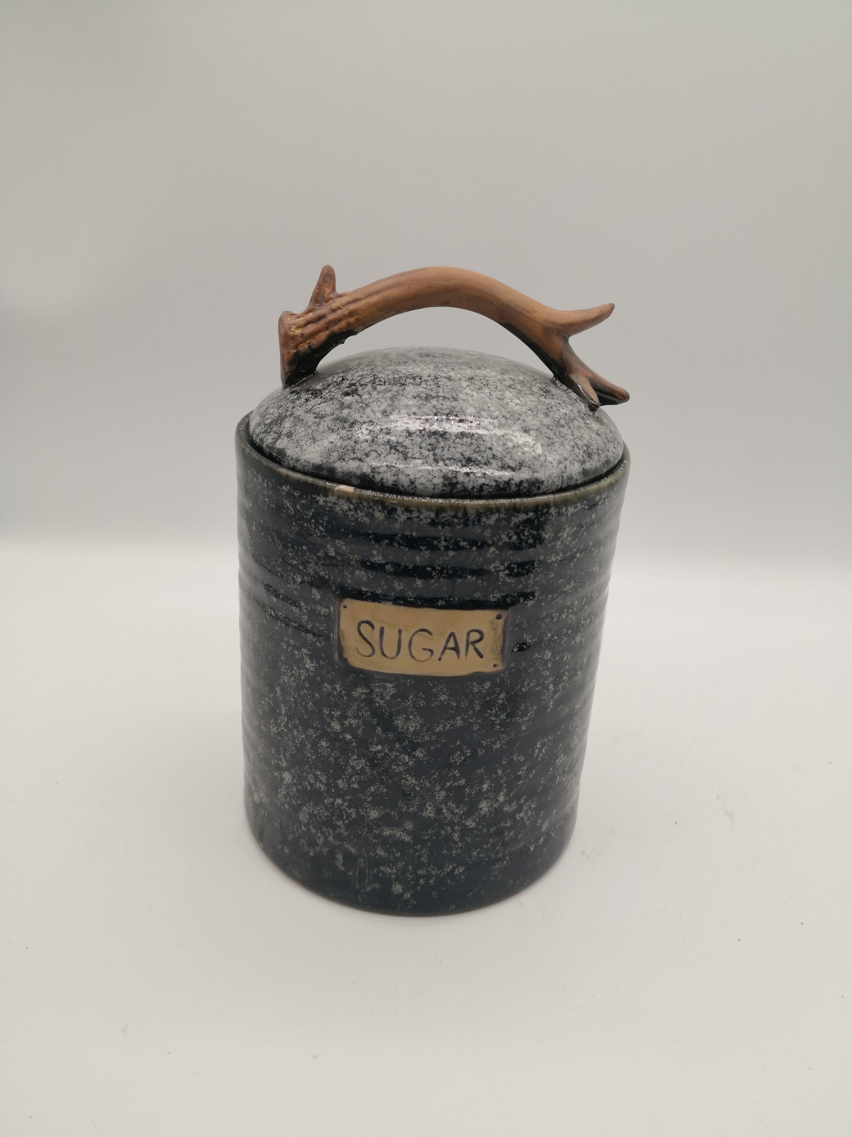 Personalized European Antler Christmas Decoration Ceramic Food Storage Jar With Lid
