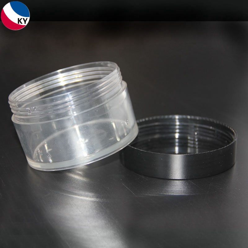 Pet Cosmetic Body Scrub Container Plastic Jar Transparent 150g Clear Round Plastic Skin Care Cream