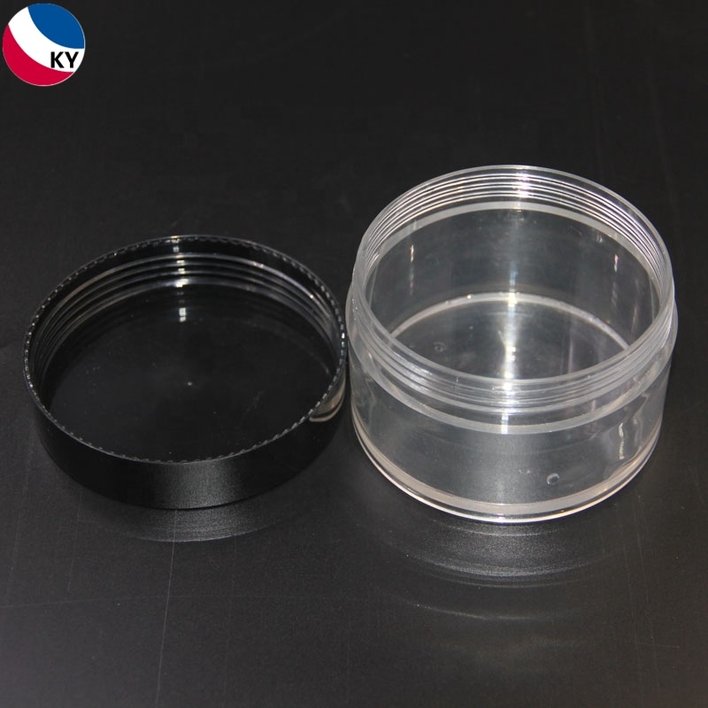 Pet Cosmetic Body Scrub Container Plastic Jar Transparent 150g Clear Round Plastic Skin Care Cream