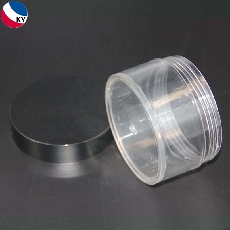 Pet Cosmetic Body Scrub Container Plastic Jar Transparent 150g Clear Round Plastic Skin Care Cream