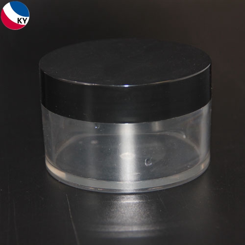 Pet Cosmetic Body Scrub Container Plastic Jar Transparent 150g Clear Round Plastic Skin Care Cream