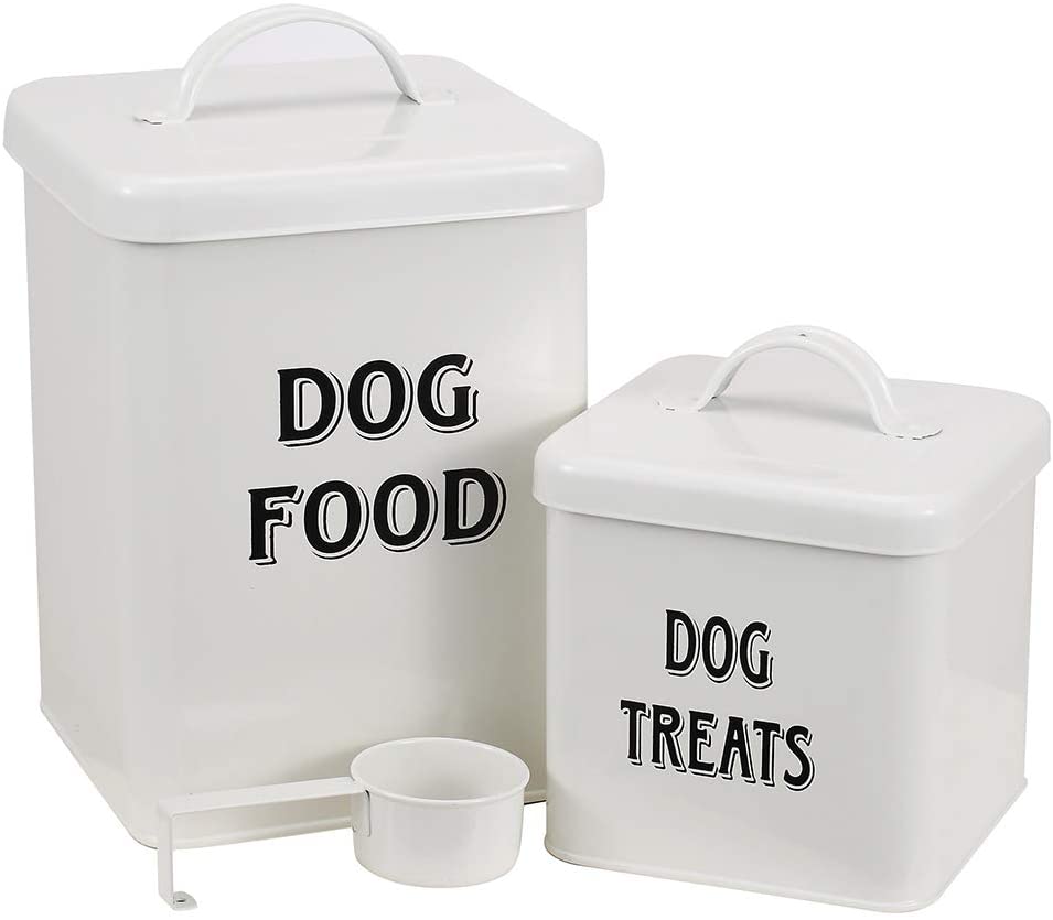 Pet Food and Treats Containers Set with Scoop pet food canister