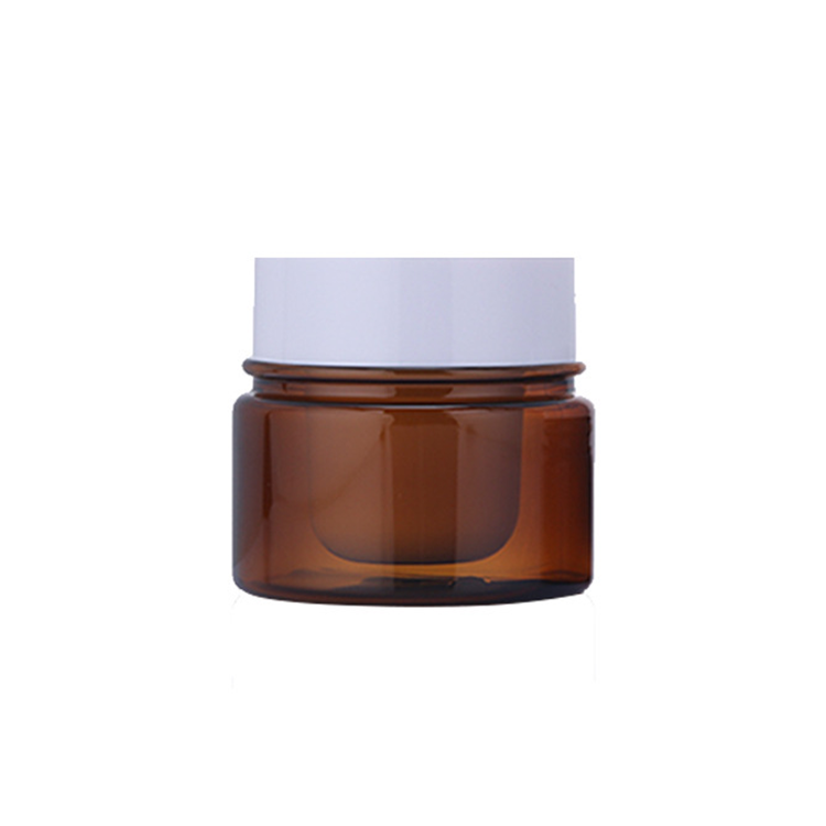 Pet Plastic Body Face Cream Jar 15G 30G 50G Amber Cosmetic Container Jar