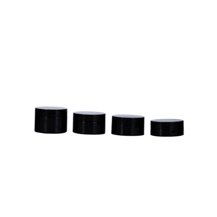 Pet Round 100ml 200ml Cosmetic Skin Care Black Pp Plastic Cream Jar