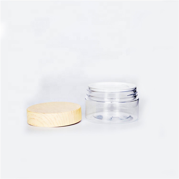 Pet Transparent Wide Mouth Plastic Cream Jars For Cosmetic Packing