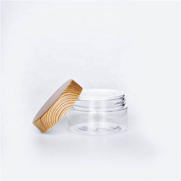 Pet Transparent Wide Mouth Plastic Cream Jars For Cosmetic Packing