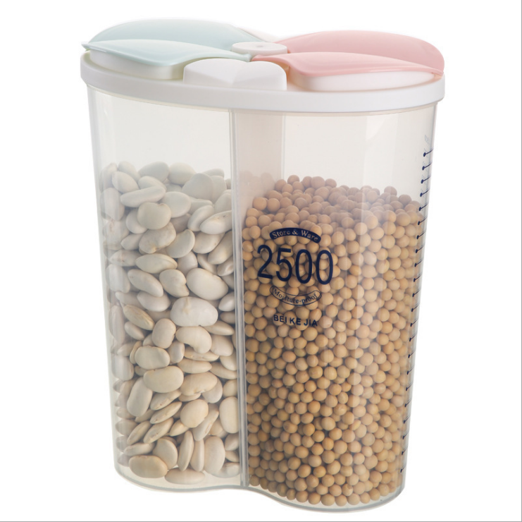 Petal storage jar transparent plastic compartment airtight jar food jar