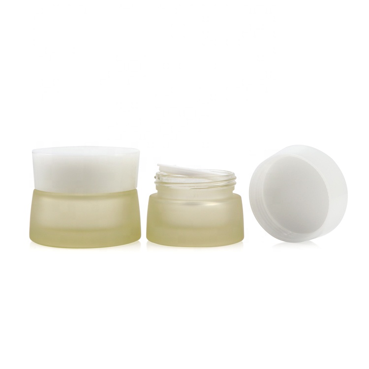 Petty 30g 1 oz 50 gram empty cosmetic cream containers matte empty scrub glass jars with white lids