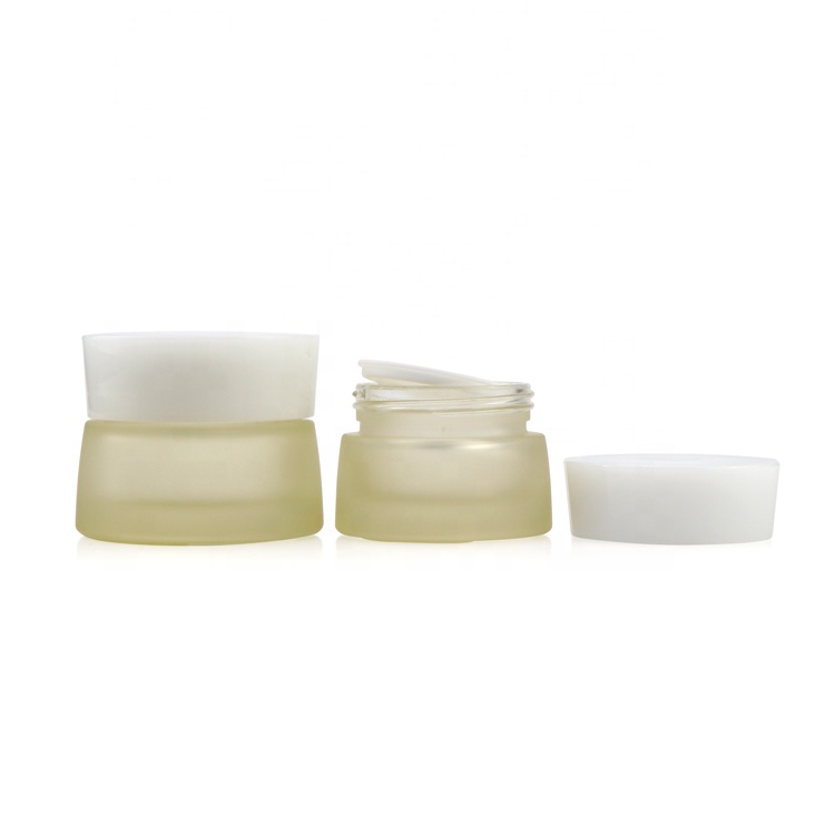 Petty 30g 1 oz 50 gram empty cosmetic cream containers matte empty scrub glass jars with white lids