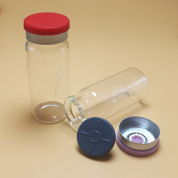 Pharmaceutical 10ml medicine tubular glass injection vials with aluminum plastic cap