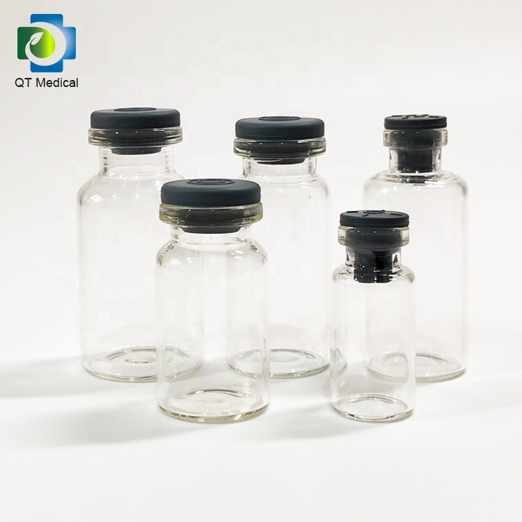 Pharmaceutical 10ml medicine tubular glass injection vials with aluminum plastic cap