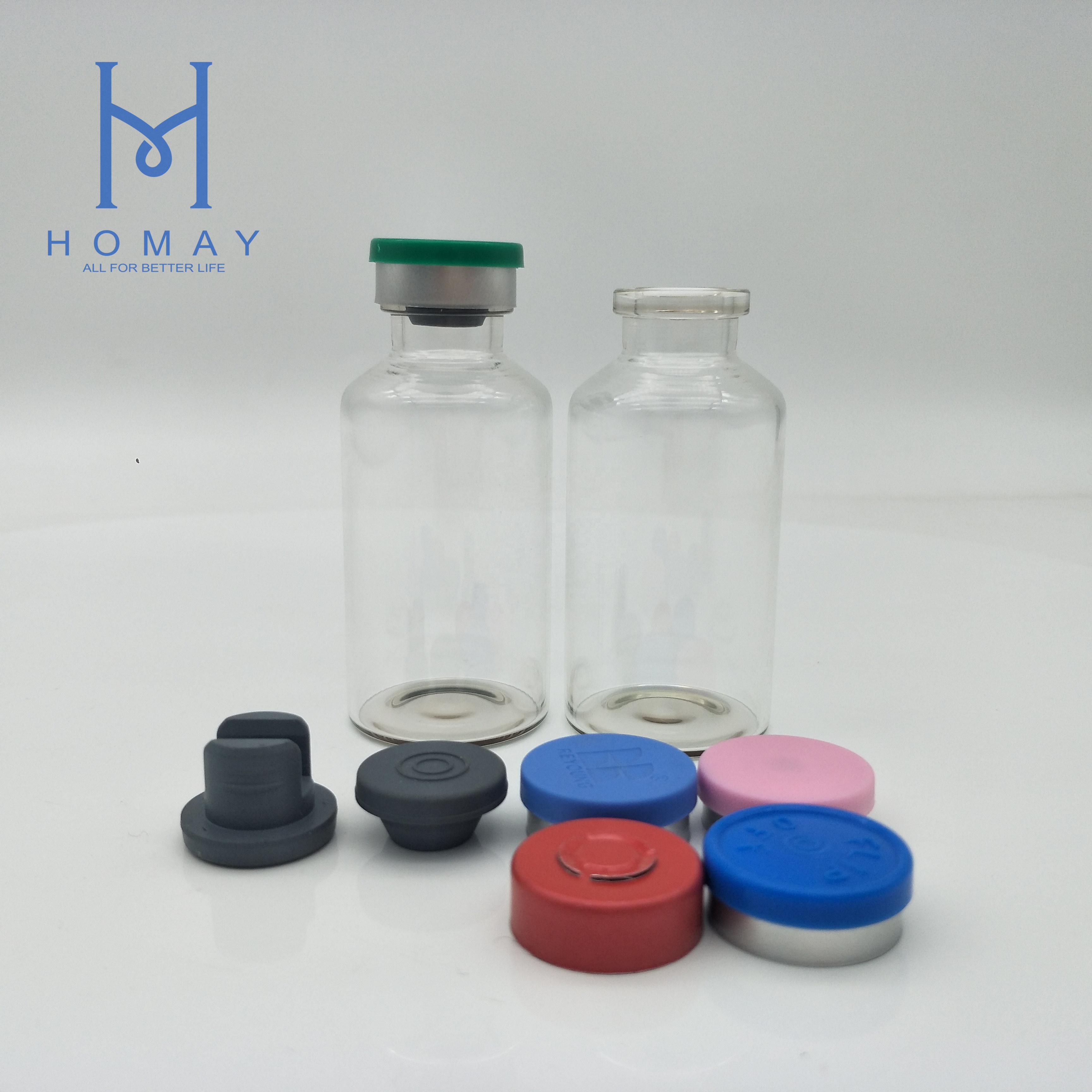 Pharmaceutical 2ml 7ml 8ml 10ml 15ml 20ml 30ml clear amber glass tubular vials injection sterile test tube vial