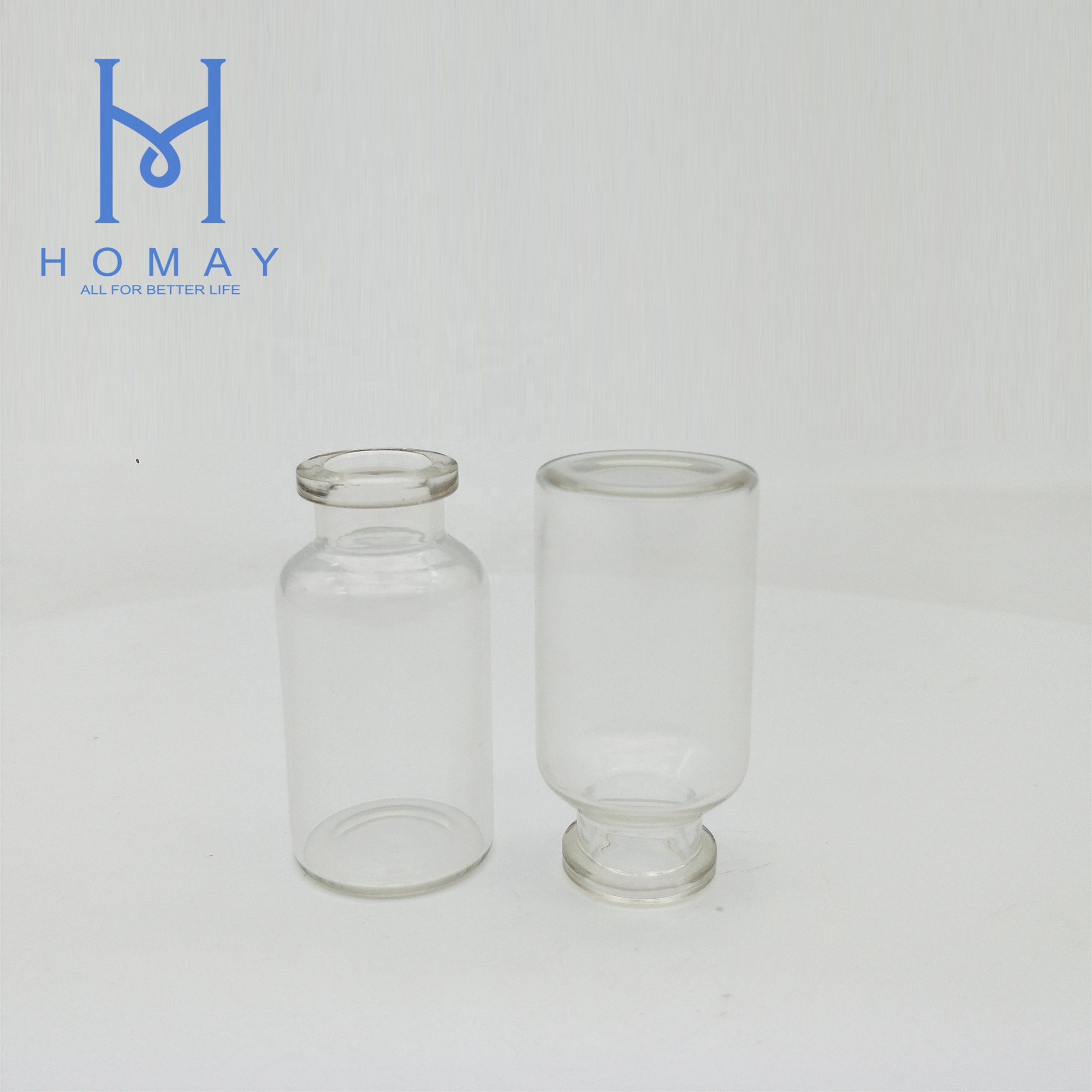 Pharmaceutical 2ml 7ml 8ml 10ml 15ml 20ml 30ml clear amber glass tubular vials injection sterile test tube vial
