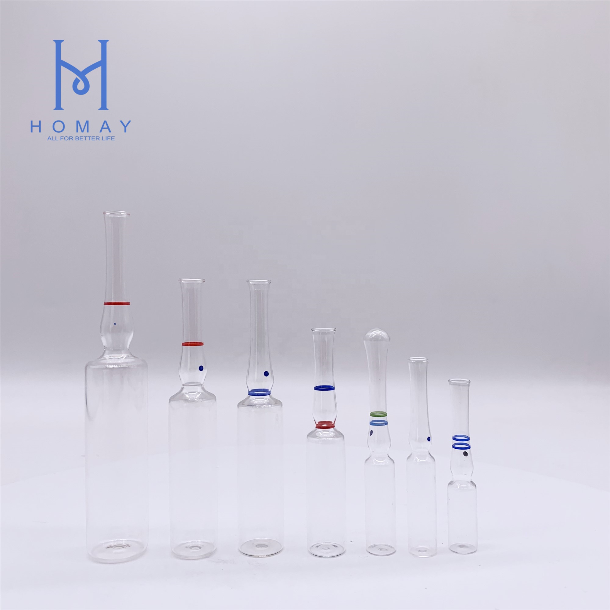 Pharmaceutical 2ml empty glass ampoules for injection YBB/ISO Standard 1ml 2ml 3ml 5ml 10ml 20ml