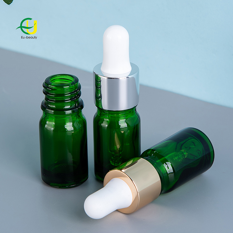 Pharmaceutical 5ml medicine pharma green glass dropper bottle can also be used for cosmetic packaging materials