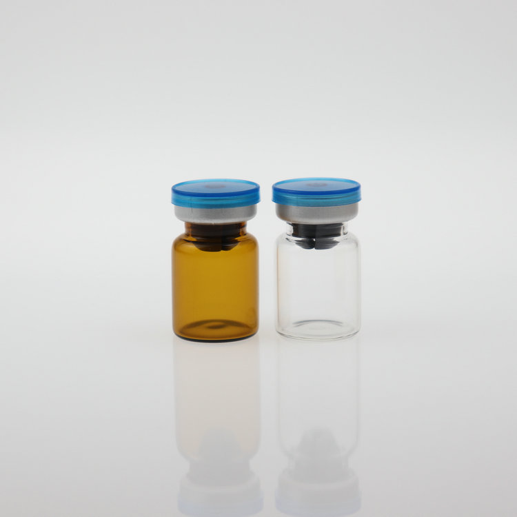 Pharmaceutical Clear 5 ml glass vials sterile vials for injection with rubber stopper and flip off cap