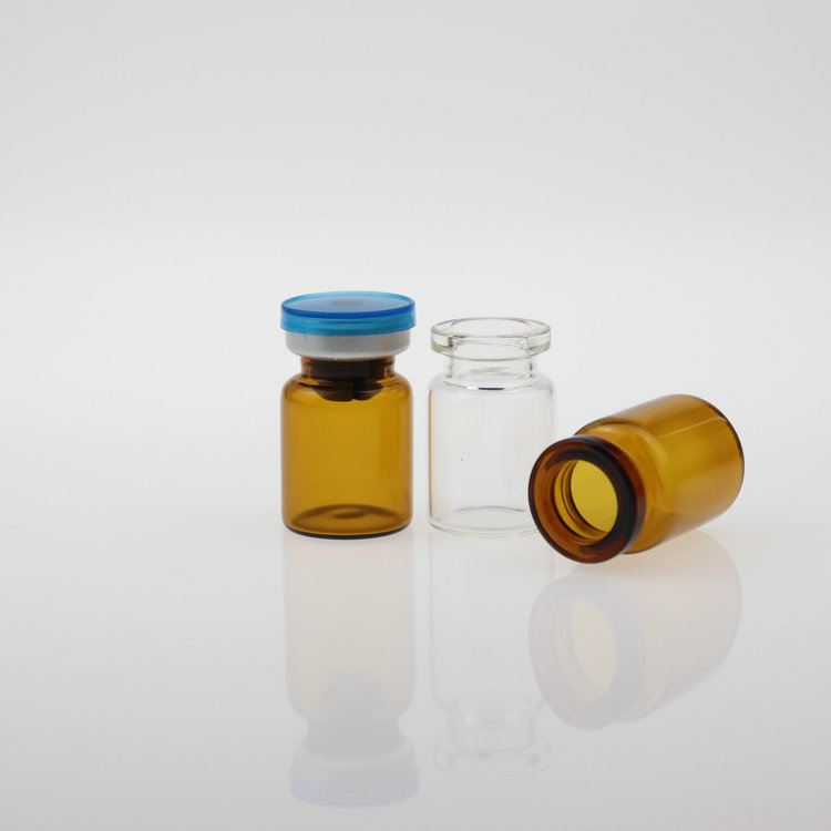 Pharmaceutical Clear 5 ml glass vials sterile vials for injection with rubber stopper and flip off cap
