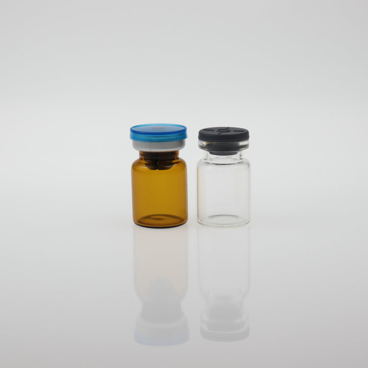 Pharmaceutical Clear 5 ml glass vials sterile vials for injection with rubber stopper and flip off cap