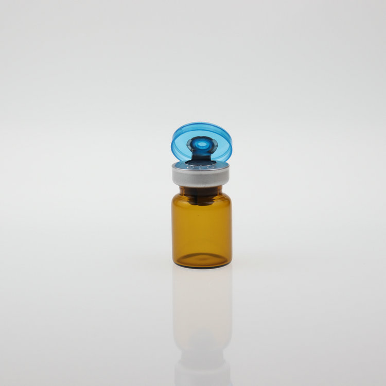 Pharmaceutical Clear 5 ml glass vials sterile vials for injection with rubber stopper and flip off cap
