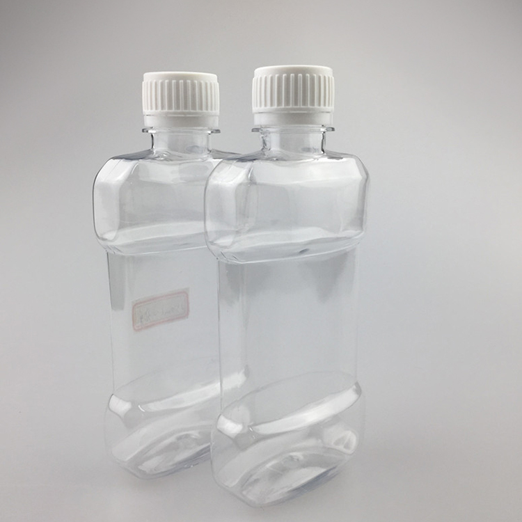 Pharmaceutical Medicine Square Bottle Green Empty Plastic Pet Household Products Hot Stamping Screw Cap 250ml