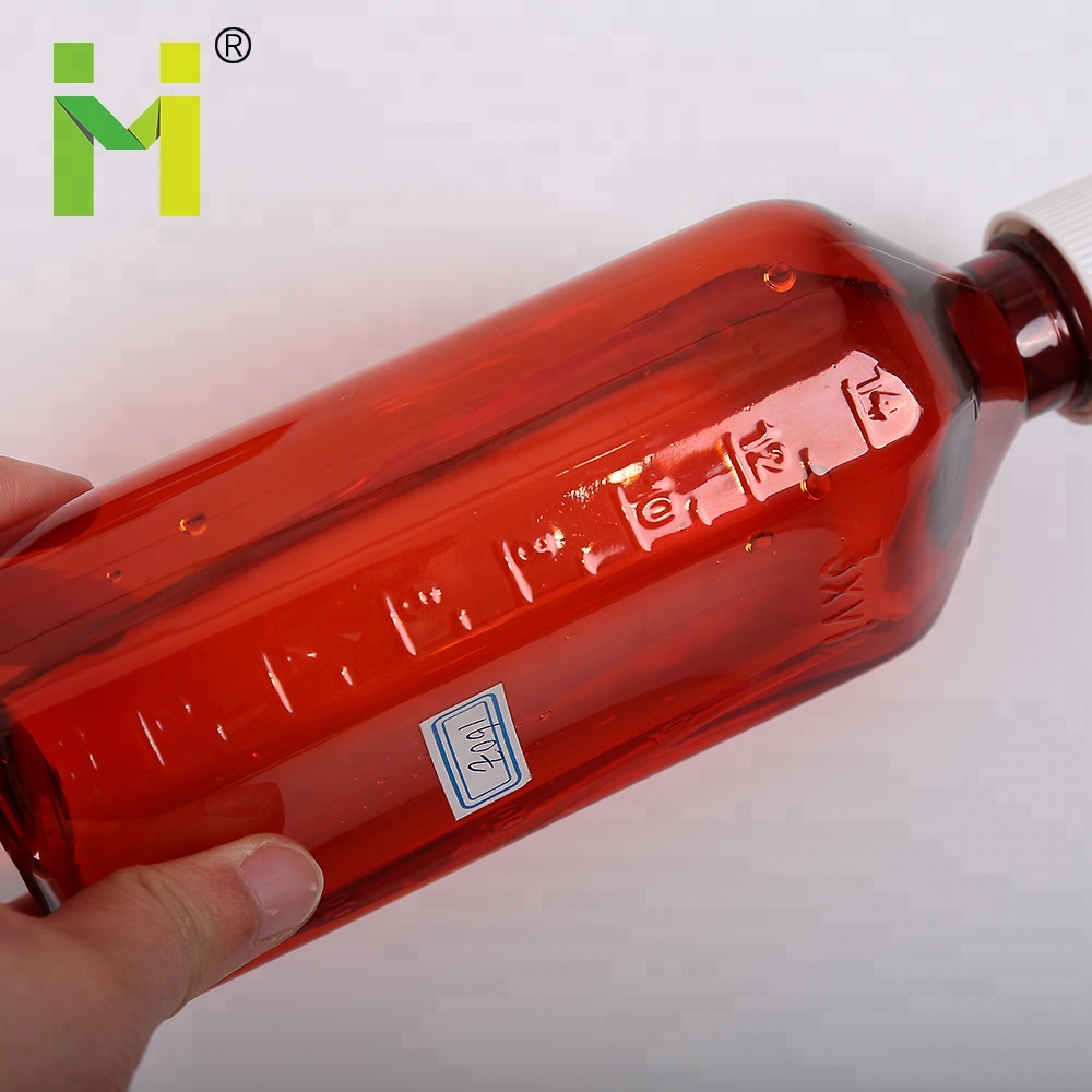 Pharmaceutical Plastic Liquid Oval Bottles Graduated in Ounces and Milliliter