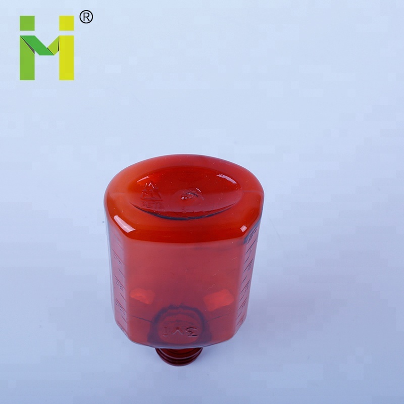 Pharmaceutical Plastic Liquid Oval Bottles Graduated in Ounces and Milliliter