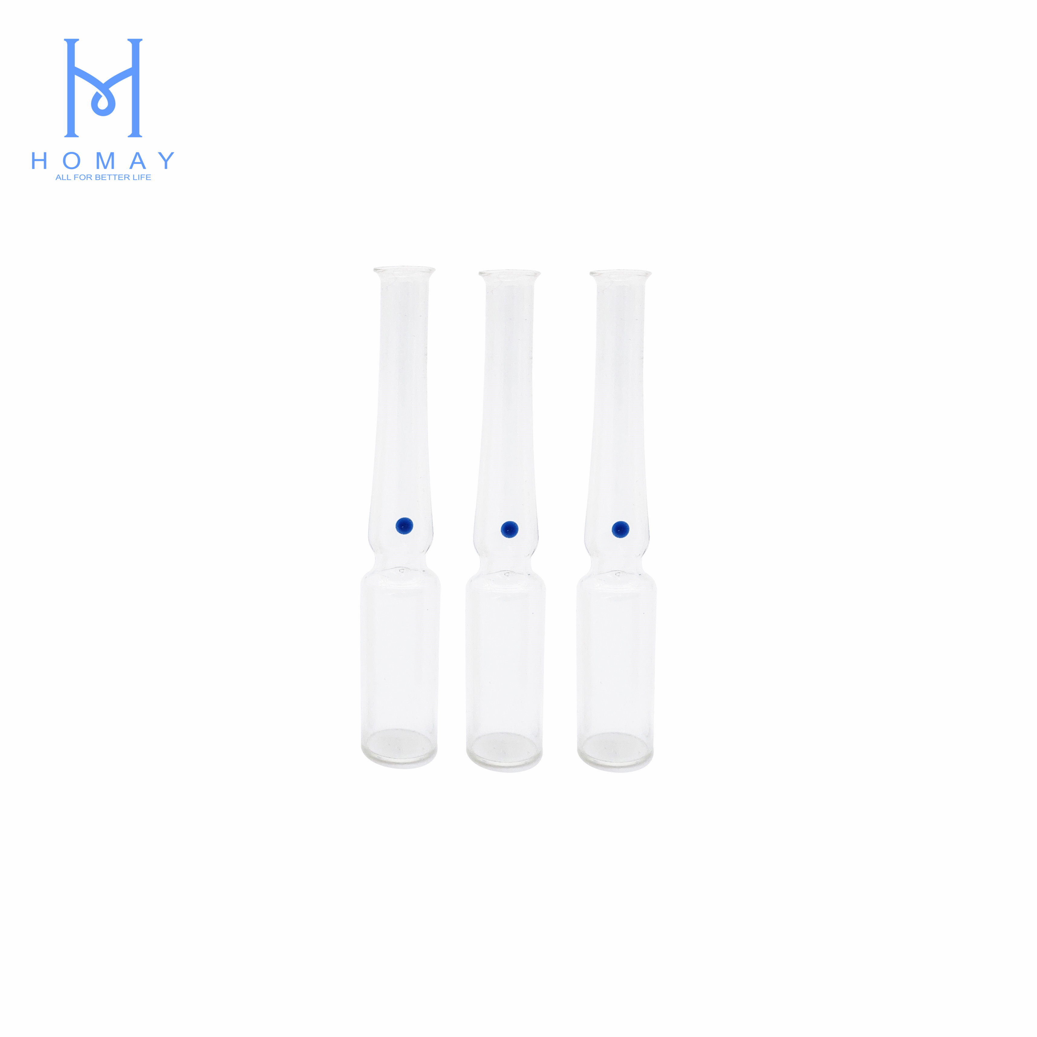 Pharmaceutical empty borosilicate glass ampoules for injection YBB/ISO Standard 1ml