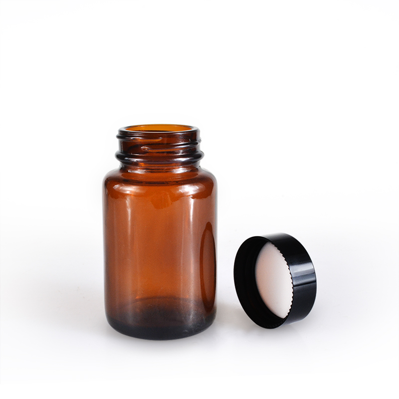 Pharmaceutical packaging 60ml 80ml 100ml 150ml 200ml 260ml amber glass medicine pill bottle capsules health care medicine bottle