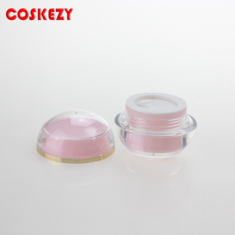 Pink Ball Shaped Acrylic Jar 5g cosmetic jar plastic Cream Jar cosmetic packaging containers