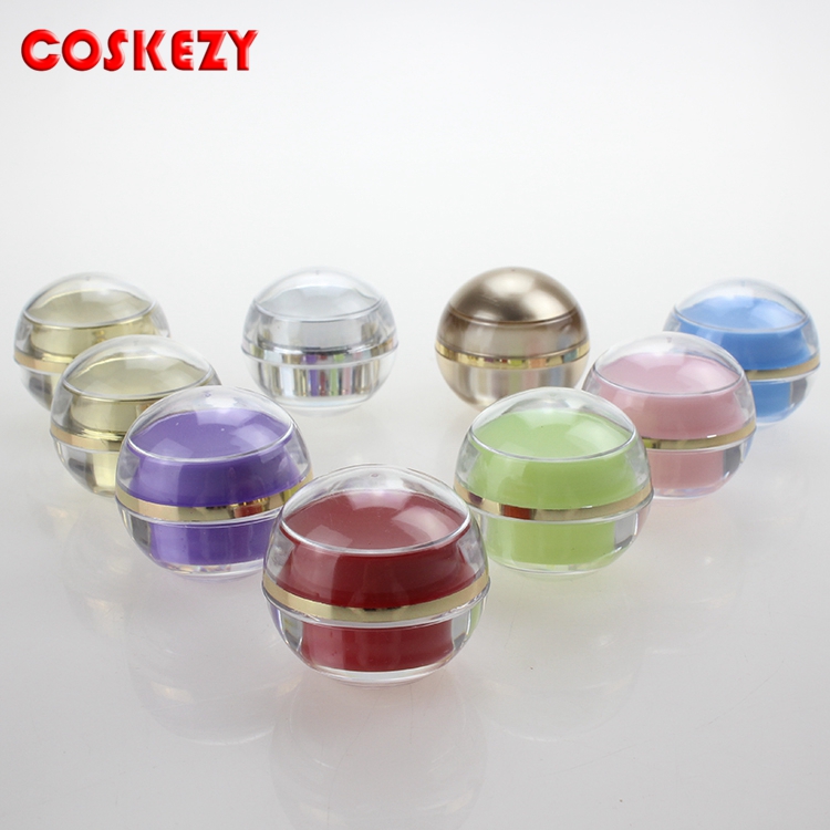Pink Ball Shaped Acrylic Jar 5g cosmetic jar plastic Cream Jar cosmetic packaging containers
